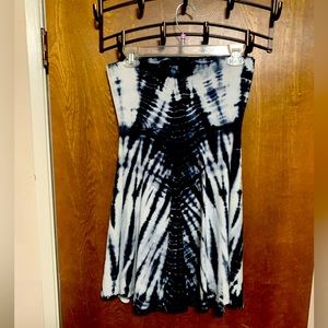 Express Strapless Tie-Dye Mini Dress (Size Small)